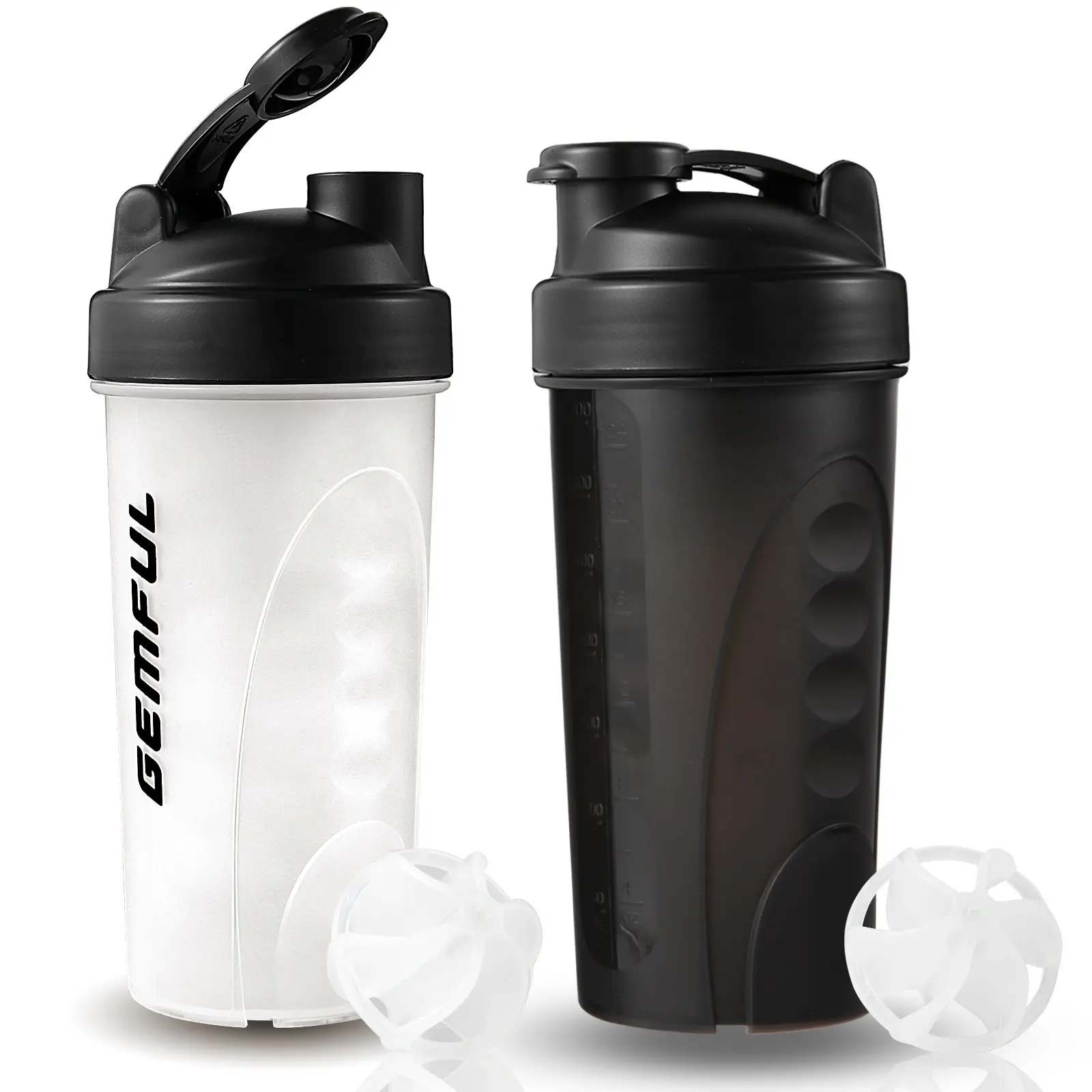 Gemful 750ml protein Powered Shaker chai bpa-miễn phí rò rỉ bằng chứng phòng tập thể dục & tập thể dục uống cốc nước cho hoạt động ngoài trời