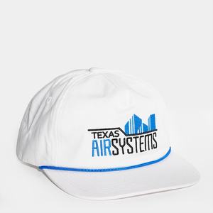 Gorras Personalizadas Blancas sin Estructura con Logotipo Bordado Plano, Gorras de 5 Paneles de Algodón Ripstop con Cierre a Presión - Product Image 4