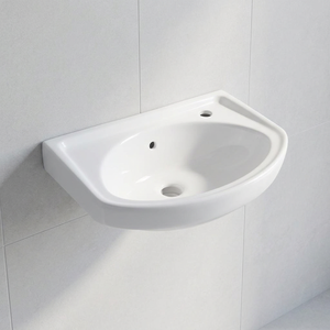 Column style small-sized bathroom with simple triangular column integrated ceramic mini floor-standing washbasin balcony basin - Product Image 6