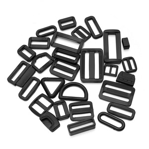 Hebillas de plástico ajustables de 1 cm a 5 cm, negras, para mochilas y bolsos, ajuste de longitud de correa - Product Image 2