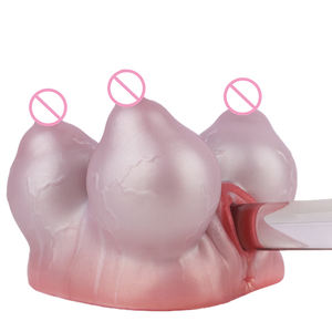 GEEBAファンタジーアニマル牛胸ポケットプッシーストローカー男性用リアルシリコーン4胸デザインオナホールおもちゃ - Product Image 5