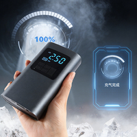 Mini pompe à air portable en plastique avec moniteur de pression des pneus 150 PSI, écran LCD et batterie externe pour voitures, vélos, motos et ballons