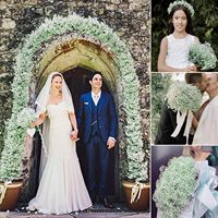 Bouquet de Gypsophile Blanc Artificiel pour Mariage, Noël, Fêtes, Maison, Jardin, Bureau - Fleurs d'Automne Fausses pour Décoration DIY