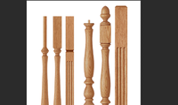 Design moderne de piliers d'escalier, balustrades, accessoires de garde-corps en bois massif, rampes d'escalier pour usage hôtelier, couleur personnalisée 1