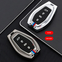 Alliage de zinc + étui à clés de voiture en Silicone couverture à distance coque de clé intelligente housses de sac adaptées pour JAC KMC Chery Jetour X90