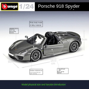 Hot Bán 1:24 P Orsche 918 Siêu Xe 718 Gt3 Kim Loại Mô Phỏng Die Cast Xe Hợp Kim Xe Mô Hình Quà Tặng Sưu Tập - Product Image 2