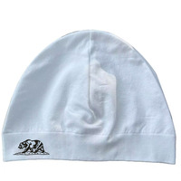 Logo personnalisé Bonnet doublé en satin Impression logo Casquette de cyclisme Tête de mort Vente en gros Chapeau de course Bonnet Casquettes de tête de mort personnalisées