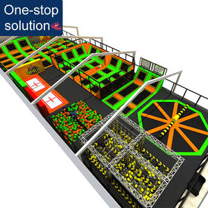 Petit parc de trampoline professionnel pour enfants, intérieur, Dodgeball, commercial, rectangulaire, vente en gros, saut gratuit - Product Image 1