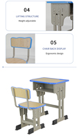 Ensemble de bureau et chaise scolaire moderne et écologique en gros – Fournisseur de mobilier de classe durable