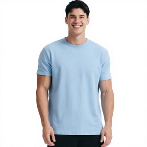 T-shirt en coton uni pour homme personnalisé, vente en gros, t-shirt vierge, marque privée, fabricant de vêtements OEM ODM, t-shirts à col rond - Product Image 1