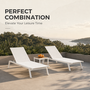 Chaise longue d'<span class=keywords><strong>extérieur</strong></span> moderne en <span class=keywords><strong>aluminium</strong></span>, 5 positions réglables, résistante aux UV, anti-rouille, pliable, pour piscine et jardin - Product Image 3
