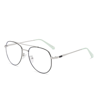 XH6819 unisexe hommes femmes cadre en verre bonne qualité bleu lumière bloquant ovale pleine jante métal à la mode pour les jeunes