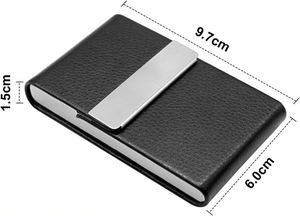 Étui portable en cuir PU mince et acier inoxydable pour cigarettes et cartes, avec fermeture magnétique luxueuse et durable - Product Image 6