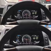 Cluster Digital 12.3 inci untuk Toyota Hiace 2019-2024 instrumen dasbor mobil Panel Cluster pengukur kecepatan pemutar Multimedia LCD