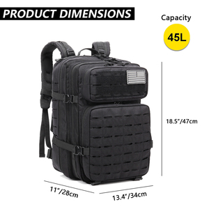 Zaino personalizzato 45-50L con Computer Interlayer da viaggio tattico da esterno compatibile con Molle zaino tattico da pranzo - Product Image 4