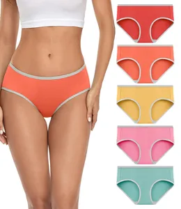 Womens Low Rise Panties Girl Breathable Cotton Briefs Ladies Full Coverage Underwear Wholesale Pack