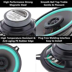 VO502 VO402 2PCS Altavoces Coaxiales para Auto de 4/5 Pulgadas y 100W, Altavoces Universales para Puerta de Vehículo, Audio Estéreo, Música, Altavoces de Rango de Frecuencia Completo - Product Image 6