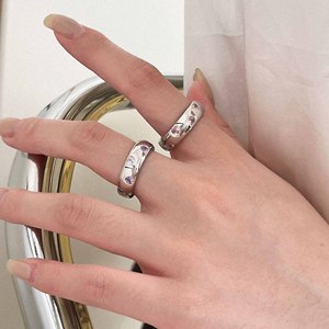 Silver Ruitai S925 Silver Pink Heart Zirconia <b>Open</b> <b>Ring</b> For Women Everyday Wear - Product Image 2
