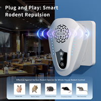 Répulsif à ultrasons intelligent pour rongeurs, à brancher, pour une surface de 200 m², efficace, sans danger pour les animaux domestiques et les humains, certifié EPA CE
