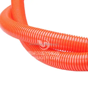 Frlame retardant Orange color 21.2mm Nylon Plastic Flexible Corrugated Pipe plastic flexible conduit