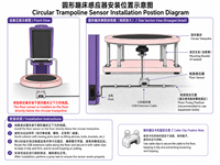 Machine de jeu interactive à détection de pression pour trampoline, détection en temps réel, mini équipement de trampoline pour enfants pour aire de jeux intérieure