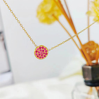 Collier délicat en acier inoxydable 316 de haute qualité, style minimaliste INS, avec zircon pierre de naissance du 12ème anniversaire, pour femme - MECYLIFE