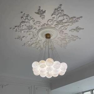 Lámpara de Araña Moderna Cloud Alabaster de 31 Bolas con Altura Ajustable para Sala de Estar Interior, Iluminación de Lujo con Burbujas de Mármol Español - Product Image 5