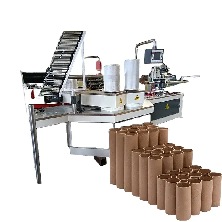 spiral paper tube winding making machine automatic cardboard paper core tube cutter