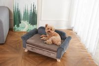 Canapé-lit pour animaux de compagnie en tissu doux avec tiroir de rangement, confortable et pratique, adapté aux chats et aux chiens