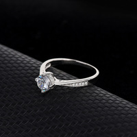 Vente en gros de bijoux fins de haute qualité, bague de couple en argent sterling 925, petite mais délicate demande en mariage, bagues en cadeau