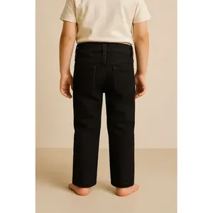 Jeans dritti Adrenaline per ragazzi, neri, elasticizzati, a vita media, stile casual, 5 tasche, pantaloni per bambini - Product Image 4