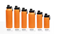 Bouteille isotherme en acier inoxydable 500-1000 ml, gourde classique sous vide avec bouchon sport pour eau, thé, café, jus, boissons chaudes ou froides