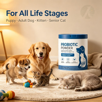Poudre Probiotique Premium pour Animaux de Compagnie Bacillus Subtilis Absorption Rapide Sûr Soutien Digestif Immunitaire Santé de la Peau et du Pelage Riches en Protéines pour Chiens