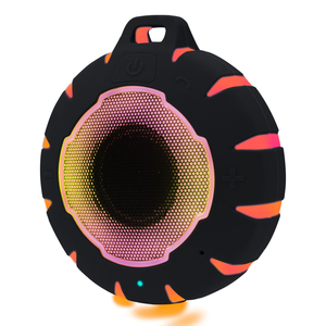 Minialtavoz de ducha con Bluetooth, dispositivo electrónico con luces RGB de colores - Product Image 3