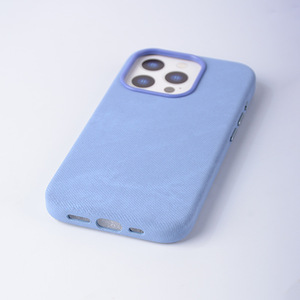 Funda de teléfono móvil de cuero PU de alta calidad para <span class=keywords><strong>iPhone</strong></span> 17, cubierta completa, textura vaquera magnética con sensación de piel, características protectoras de gama alta - Product Image 4