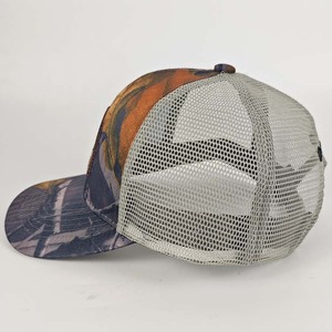 <span class=keywords><strong>Gorra</strong></span> Trucker de Camuflaje Forestal al por Mayor con Logotipo de Parche de Cuero Personalizado para Caza de Ciervos, <span class=keywords><strong>Gorra</strong></span> Ajustable con Malla Trasera - Product Image 3