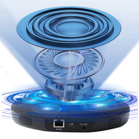 Altavoz de Conferencia USB con 4 Micrófonos en Arreglo Lineal, Verdadero Full-Dúplex, Plug & Play para Reuniones Empresariales en Zoom/Teams/Skype