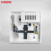 Interruptor Universal VBQN de 16A y 3 Pines con 2 Puertos USB Tipo-C, Interruptor de Pared con Luz de Neón, Material de PC para Hogar y Hotel