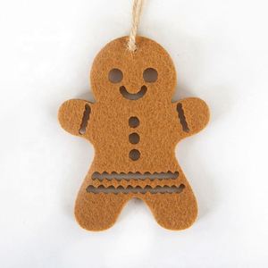 Creative Tree Snowflake <b>Decor</b> New <b>Gingerbread</b> <b>Man</b> Felt Non-Woven Fabric Pendant for Festive Christmas - Product Image 4