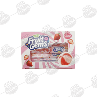 Wholesale Suppliers Halal Sweet Strawberry Twisted Gummies Fruit Flavor Soft Candy Box Display for Supermarket Bulk
