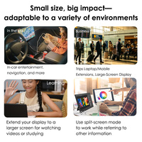 Moniteur portable IPS 15,6 pouces avec support rotatif à 90°, commande tactile, haut-parleur intégré pour ports – Écran mobile haute définition pour