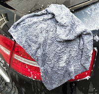 Serviette de voiture en microfibre sans bords 40x40 350GSM, serviette en microfibre corail pour lavage de voiture, serviette absorbante en microfibre pour le séchage et le detailing automobile