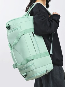 2024 con logo personalizzato borsone sportivo borsone allenamento Yoga viaggio durante la notte fine settimana Tote <span class=keywords><strong>borsa</strong></span> da palestra con scomparto scarpe - Product Image 6