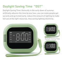 Jam Alarm Digital LED ABS dengan Fungsi Snooze, Kalender, Daya USB, Mesin Quartz, Desain Kontemporer