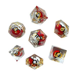 Deskjoy D20 Jeu de dés polyédriques en résine Pokeball 20mm Stone Metal pour Donjons & Dragons Tabletop TRPG Playgroups COC Cthulhu - Product Image 2