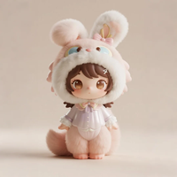 Boîtes mystères personnalisées OEM en peluche super douce, figurines en peluche, jouets porte-clés