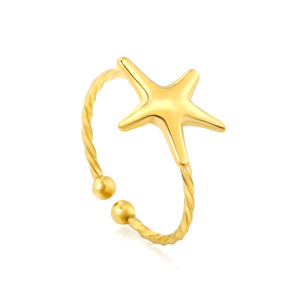 Bagues tendance en acier inoxydable au design géométrique ouvert, ensemble de bijoux pour femme au quotidien - Product Image 5