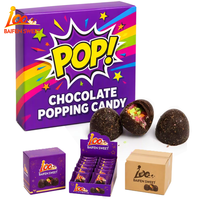 Caramelos de chocolate efervescentes al por mayor con relleno de caramelo de colores, bolas de chocolate explosivas, aperitivos para fiestas, OEM ODM