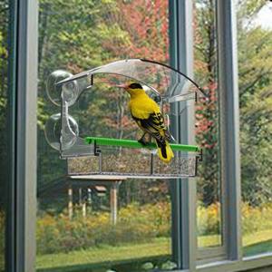 Chiaro acrilico uccello Pet <span class=keywords><strong>Feeder</strong></span> ciotola appesa all'aperto uccello selvatico animale alimentatori automatico materiale per l'applicazione di acqua cani - Product Image 5