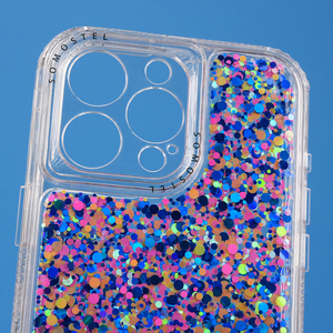 Sokostel Epoxy Long Lanh 3 Trong 1 PC Bảo Vệ Bao Gồm TPU Chống Sốc Bling Bling Chống Rơi Điện Thoại Di Động Trường Hợp Cover Quay Lại Bán Buôn - Product Image 3